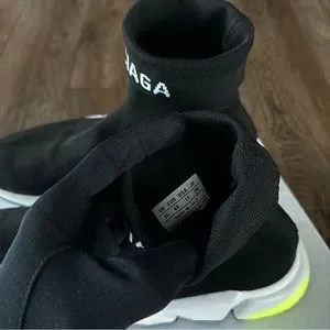 Balenciaga Men’s Fold Sock Runner Sneakers Size 44 US 11 Black & Neon Yellow Balenciaga | Shoes | Balenciaga Mens Fold Sock Runner  main image 3